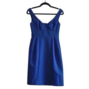 Nanette‎ Lepore Royal Blue Cutout Sheath Dress Size 2 Sleeveless Sheath